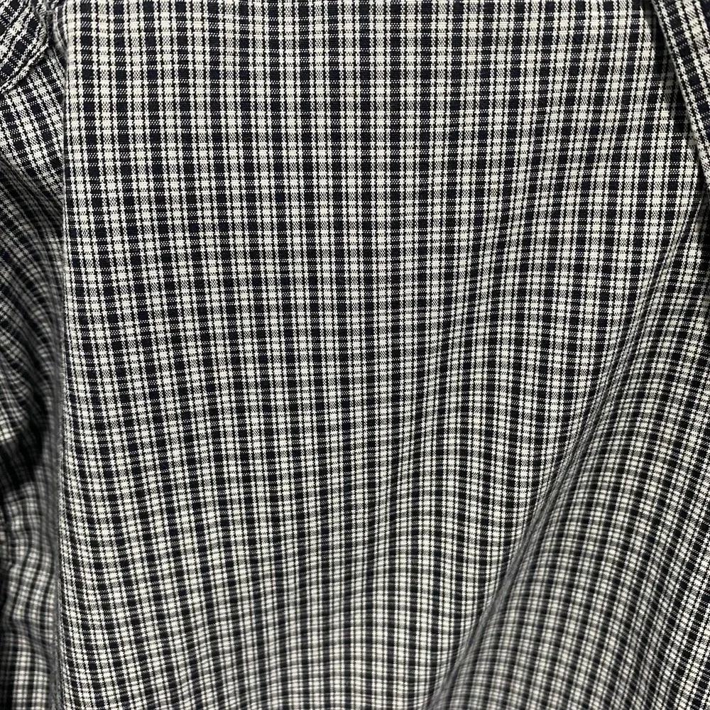 Bills Khakis Black White Plaid Checker Button Down Shirt - XL‎ Classic Fit